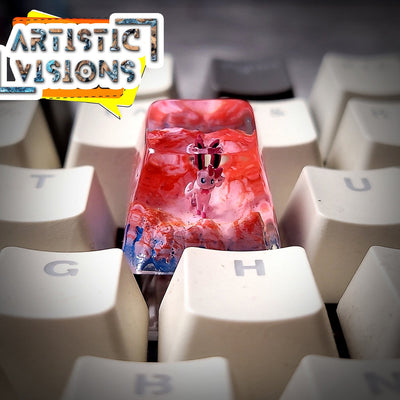 Pokemon Sylveon Artisan Keycaps Epoxy Resin