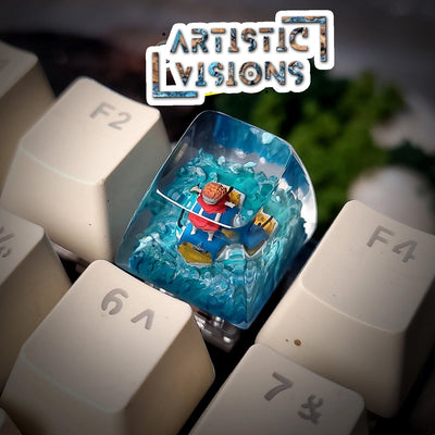 Fish Girl Artisan Keycaps Epoxy Resin