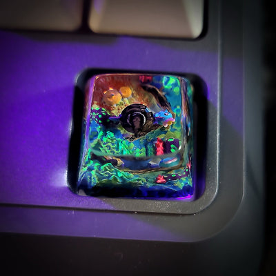 Lilo & Stitch Halloween Artisan Keycaps Epoxy Resin