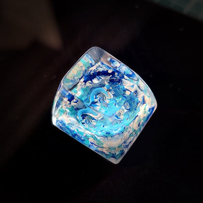 Pokemon Dragonair Artisan Keycaps Epoxy Resin