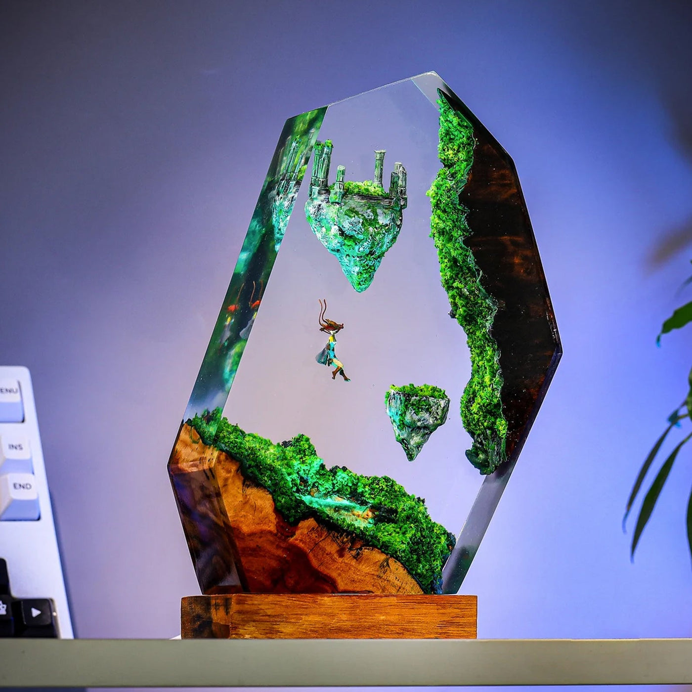 TLOZ TOTKD Zelda Link and Sky Islands Epoxy Resin Lamp, Night Light