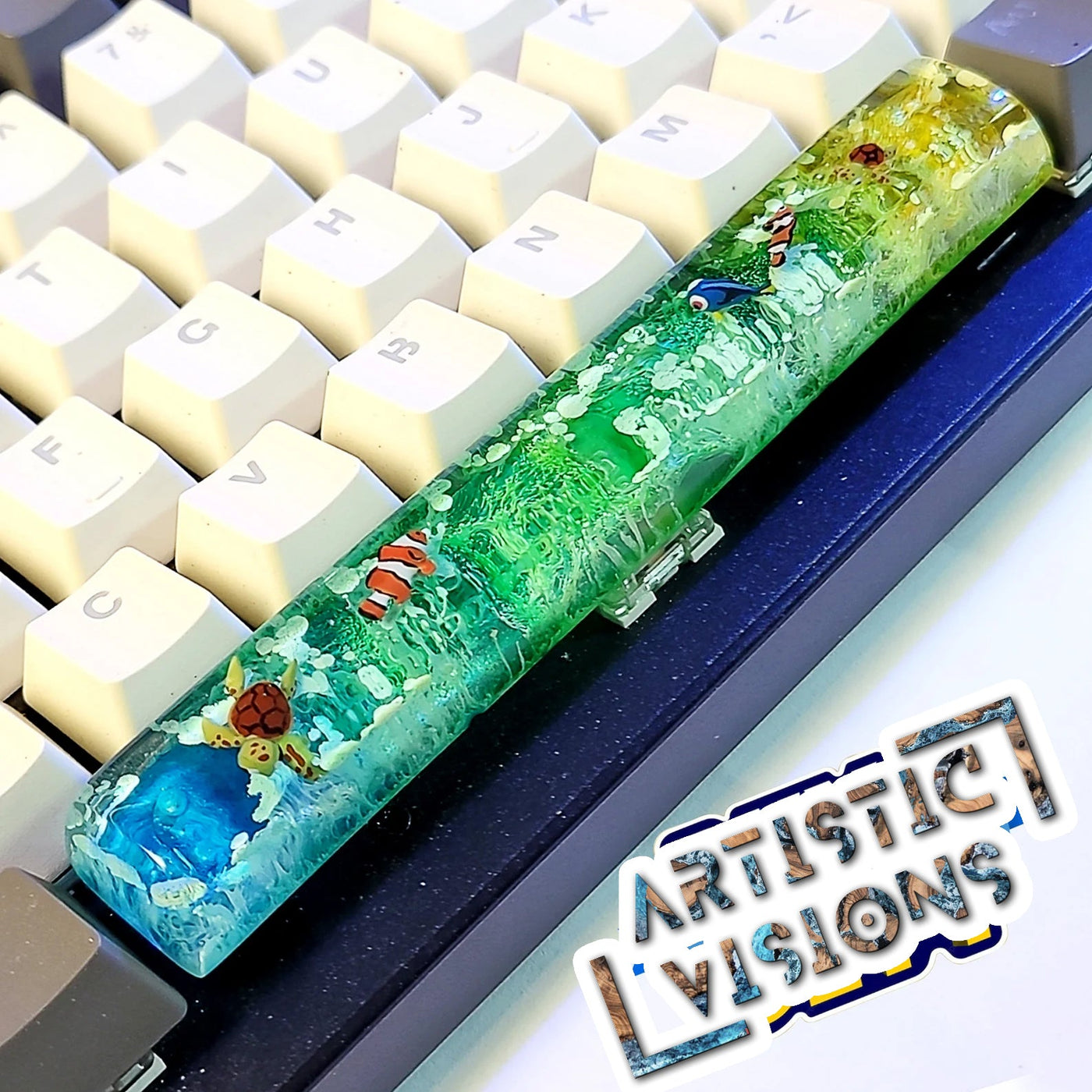 Finding Nemo Spacebar Artisan Keycaps Epoxy Resin