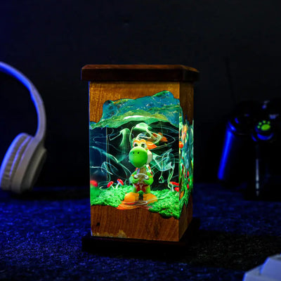 Super Mario Yoshi Epoxy Resin Lamp, Night Light