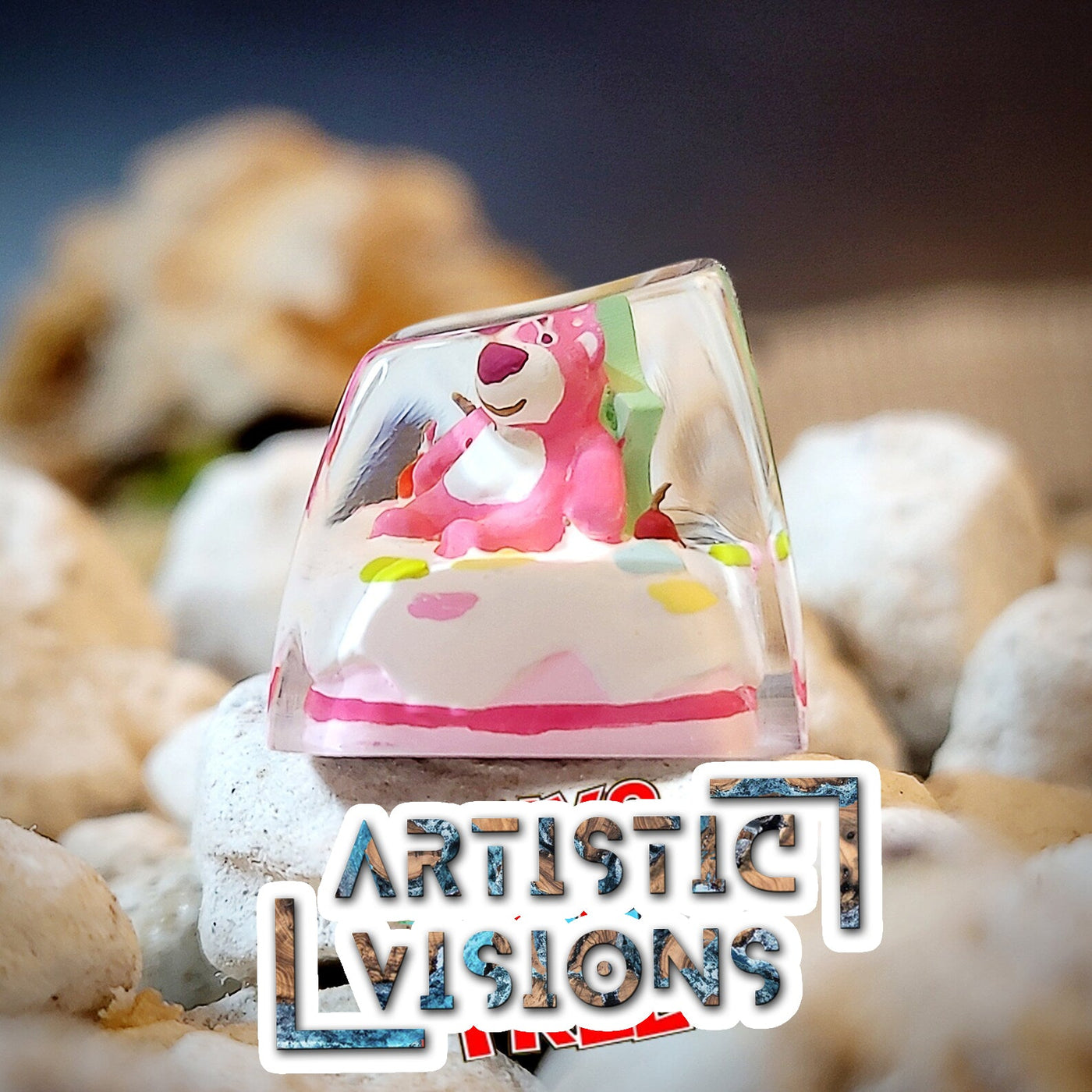 Toy Story Lotso Huggin Bear Artisan Keycaps Epoxy Resin