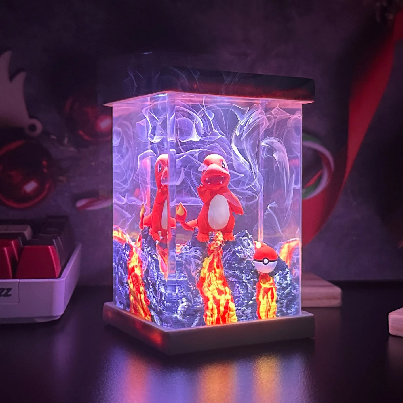 Pokemon Charmander Epoxy Resin Lamp, Night Light