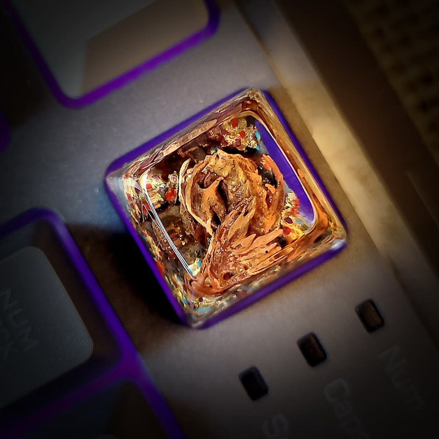 LOTR Lord Of Rings Smaug Dragon Artisan Keycaps Epoxy Resin