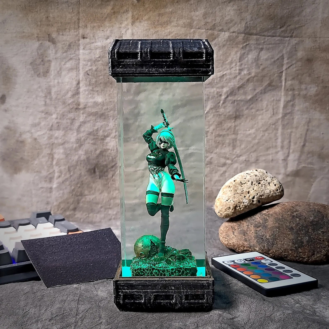 2B Nier Automata Diorama Epoxy Resin Lamp, Night Light, Wireless Lights