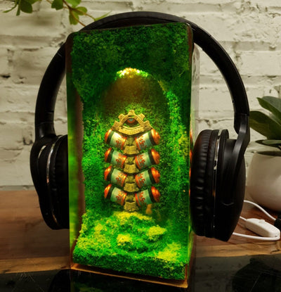 TLOZ TOTKD Zelda Link Zonai Charge Prop Battery Tears of the Kingdom Headphone Stand Epoxy Resin Lamp, Night Light