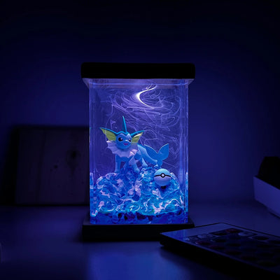 Pokemon Vaporeon Epoxy Resin Lamp, Night Light