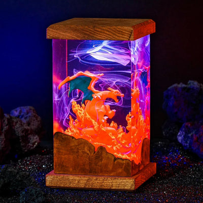 Pokemon Charizard Epoxy Resin Lamp, Night Light