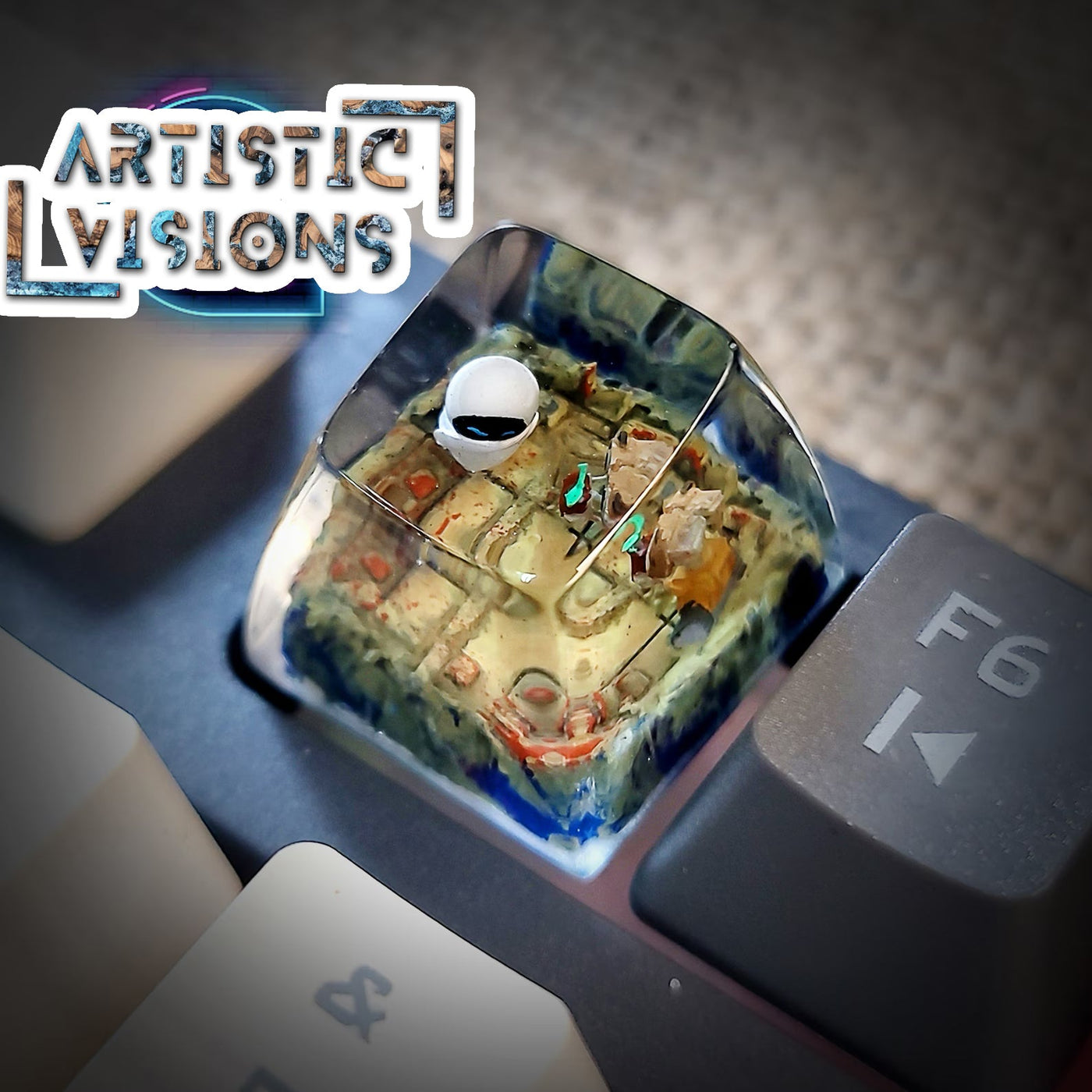 WALL E EVE Artisan Keycaps Epoxy Resin