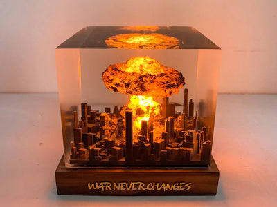 Nuclear Atomic Boom Explosion Epoxy Resin Lamp, Night Light