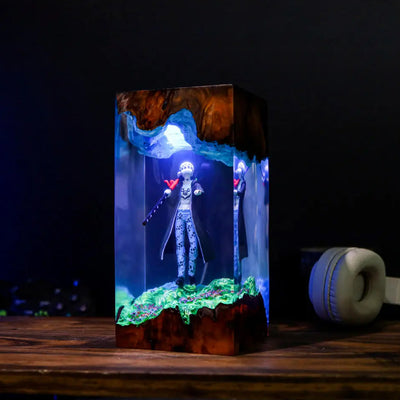 Trafalgar D. Water Law One Piece Epoxy Resin Lamp, Night Light