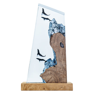 Humpback Whales - High Quality Epoxy Resin Lamp