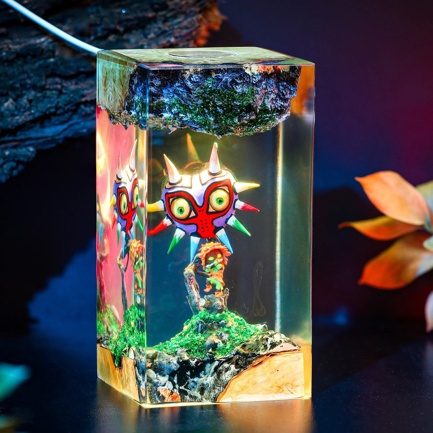 TLOZ TOTKD Zelda Majora's Mask 3D Epoxy Resin Lamp, Night Light