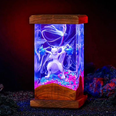 Pokemon Mewtwo Epoxy Resin Lamp, Night Light