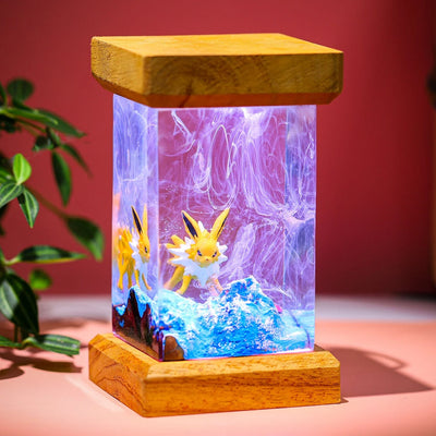 Pokemon Jolteon Epoxy Resin Lamp, Night Light