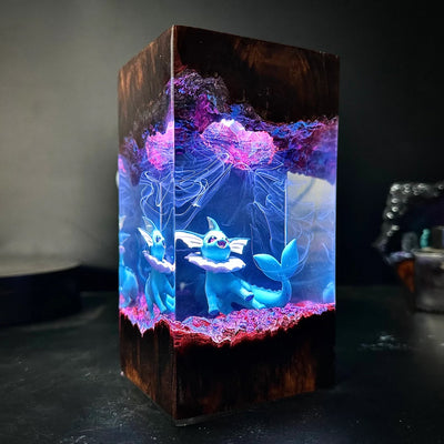 Pokemon Vaporeon Epoxy Resin Lamp, Night Light