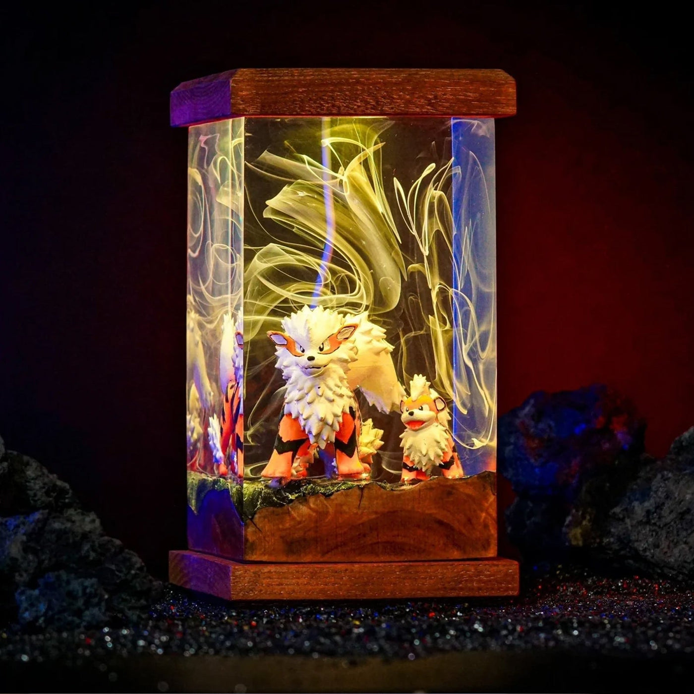 Pokemon Arcanine Epoxy Resin Lamp, Night Light