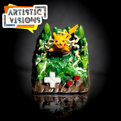 Pokemon Pikachu Artisan Keycaps Epoxy Resin