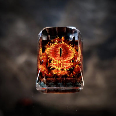 LOTR Lord Of Rings Eye of Sauron Dark Lord Artisan Keycaps Epoxy Resin