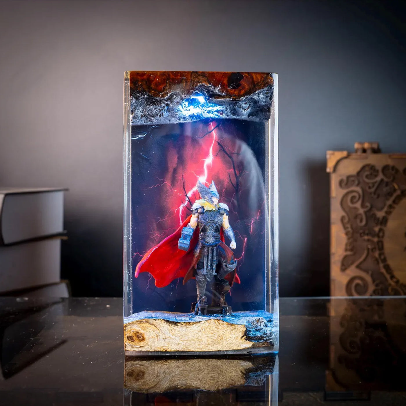 Thor Vikings Epoxy Resin Lamp, Night Light