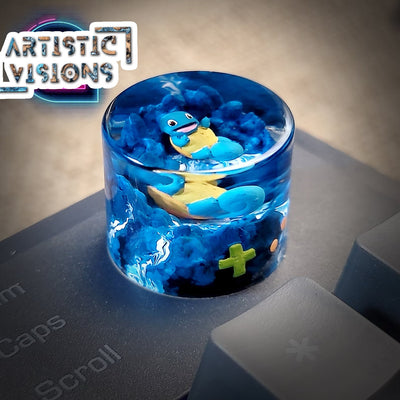 Pokemon Squirtle Keyboard Knob Artisan Keycaps Epoxy Resin