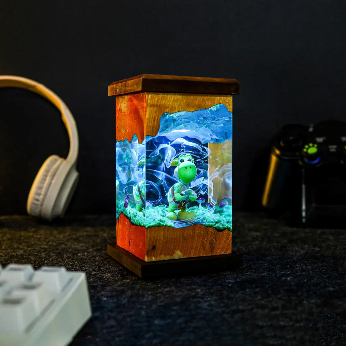 Super Mario Yoshi Epoxy Resin Lamp, Night Light