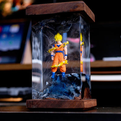 Dragon Ball Goku Super Saiyan Epoxy Resin Lamp, Night Light