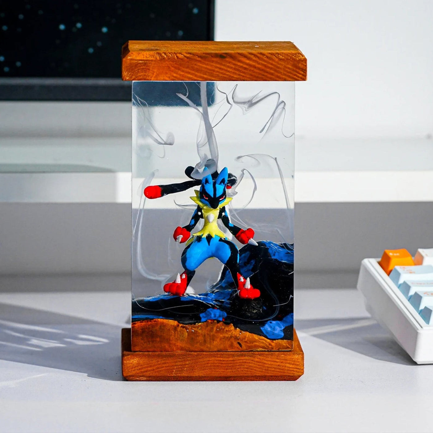 Pokemon Lucario Epoxy Resin Lamp, Night Light