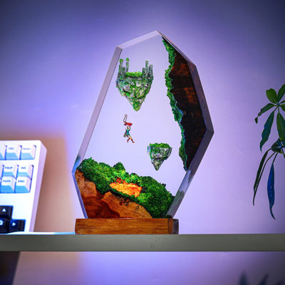 TLOZ TOTKD Zelda Link and Sky Islands Epoxy Resin Lamp, Night Light