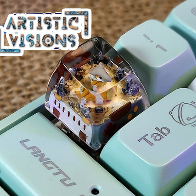 Pokemon Cubone Garagara Artisan Keycaps Epoxy Resin