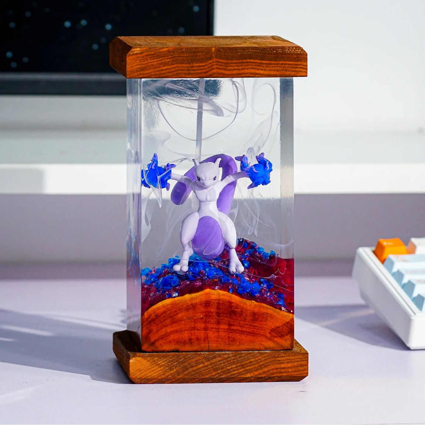 Pokemon Mewtwo Epoxy Resin Lamp, Night Light