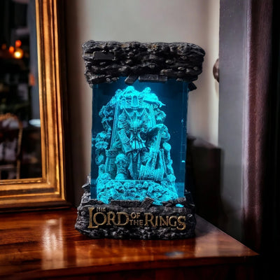 LOTR Lord Of Rings Dwarf King on Throne Diorama Epoxy Resin Lamp, Night Light, Wireless Lights