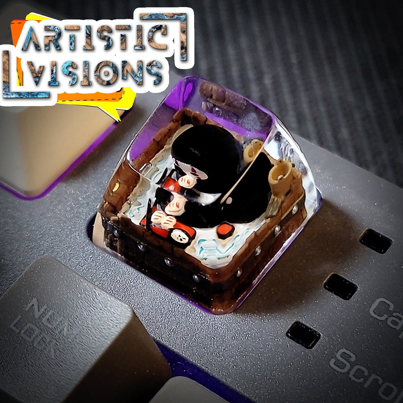 Spirited A No Face Faceless Artisan Keycaps Epoxy Resin