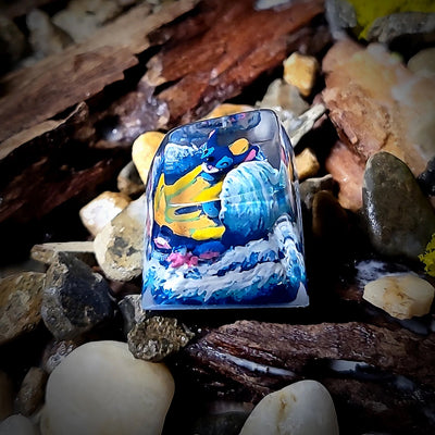 Stitch Surfing Artisan Keycaps Epoxy Resin