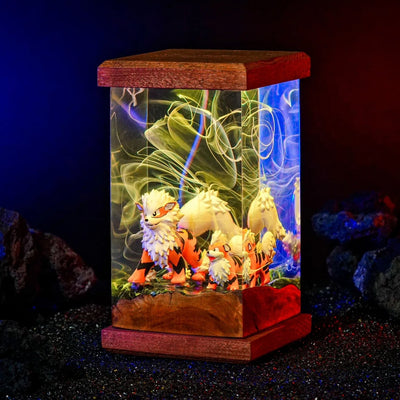 Pokemon Arcanine Epoxy Resin Lamp, Night Light