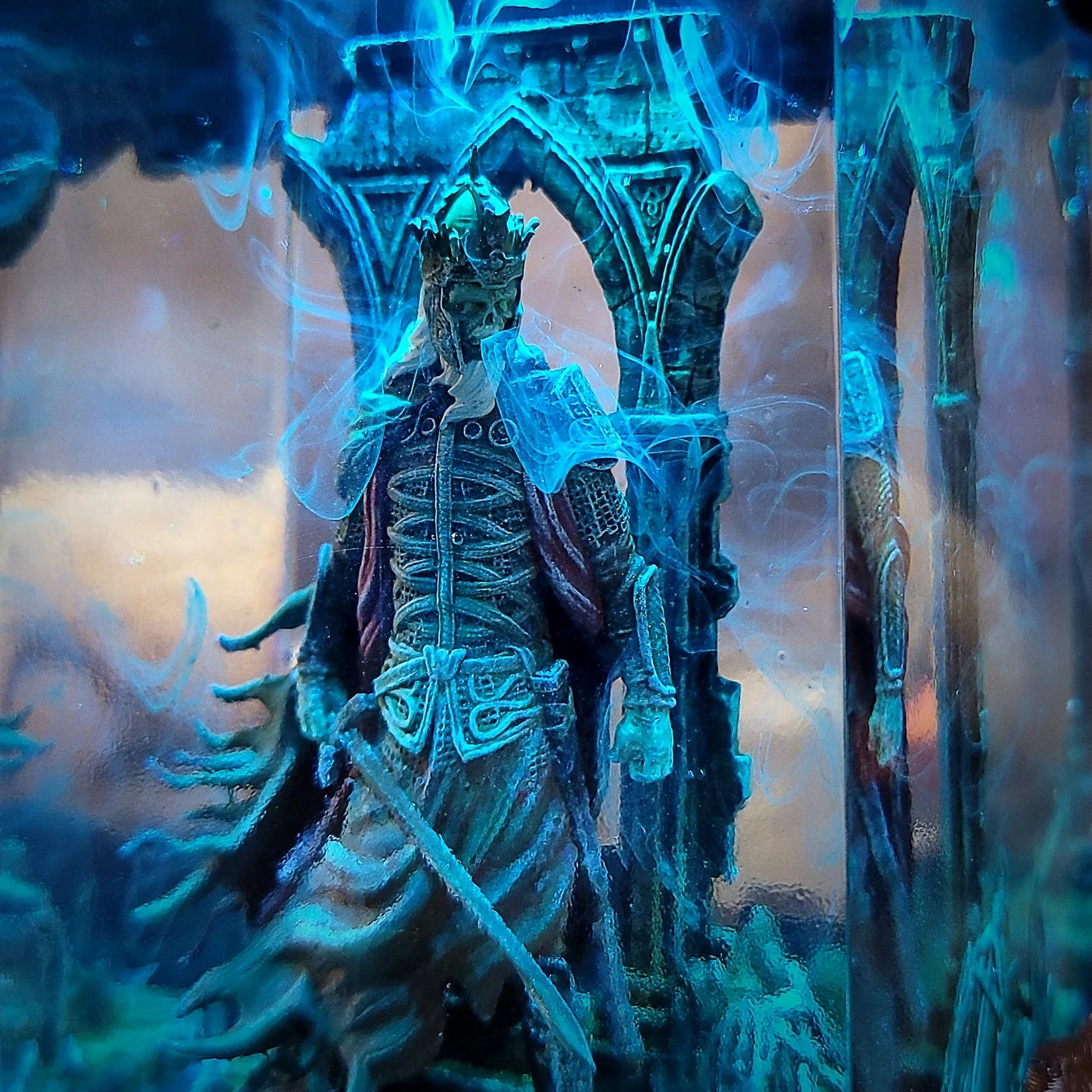 LOTR Lord Of Rings King of the Dead Rioc Diorama Epoxy Resin Lamp, Night Light, Wireless Lights