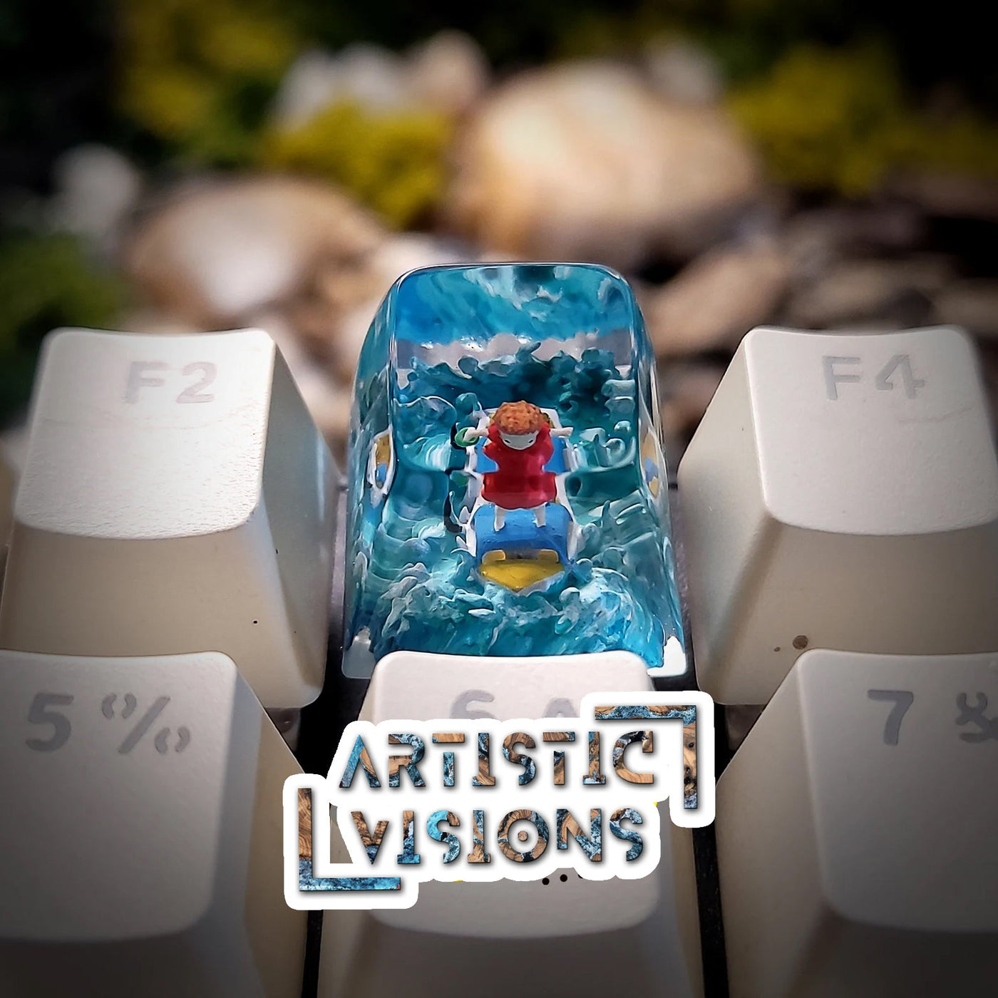 Fish Girl Artisan Keycaps Epoxy Resin