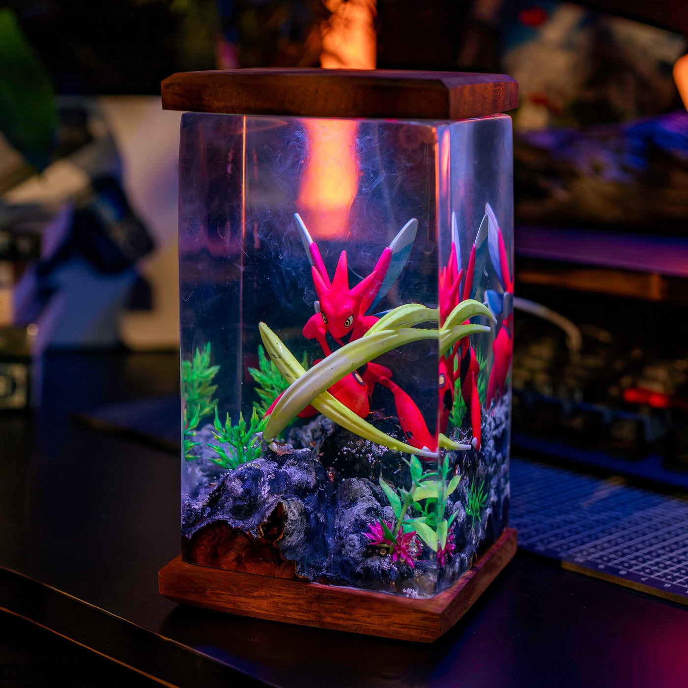 Pokemon Scizor Halloween Epoxy Resin Lamp, Night Light