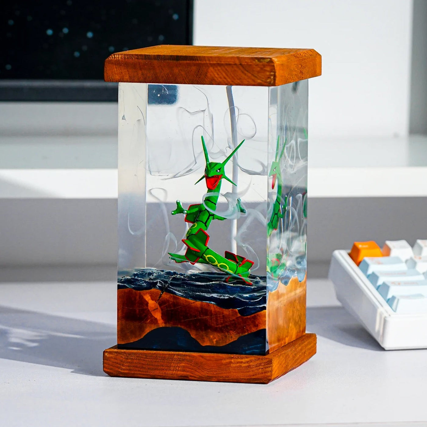 Pokemon Rayquaza Epoxy Resin Lamp, Night Light