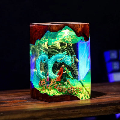 Demon Slayer Tomioka Giyuu Epoxy Resin Lamp, Night Light