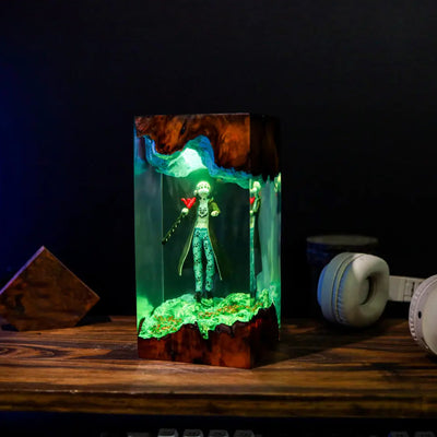 Trafalgar D. Water Law One Piece Epoxy Resin Lamp, Night Light