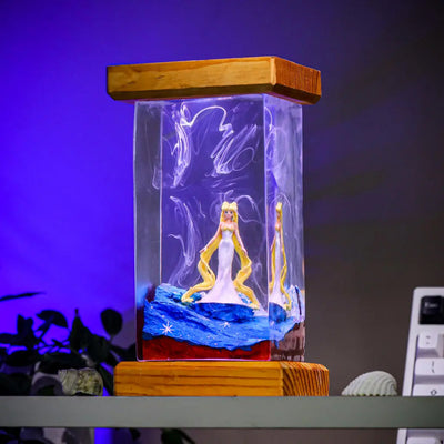 Neo-Queen Serenity Sailor Epoxy Resin Lamp, Night Light