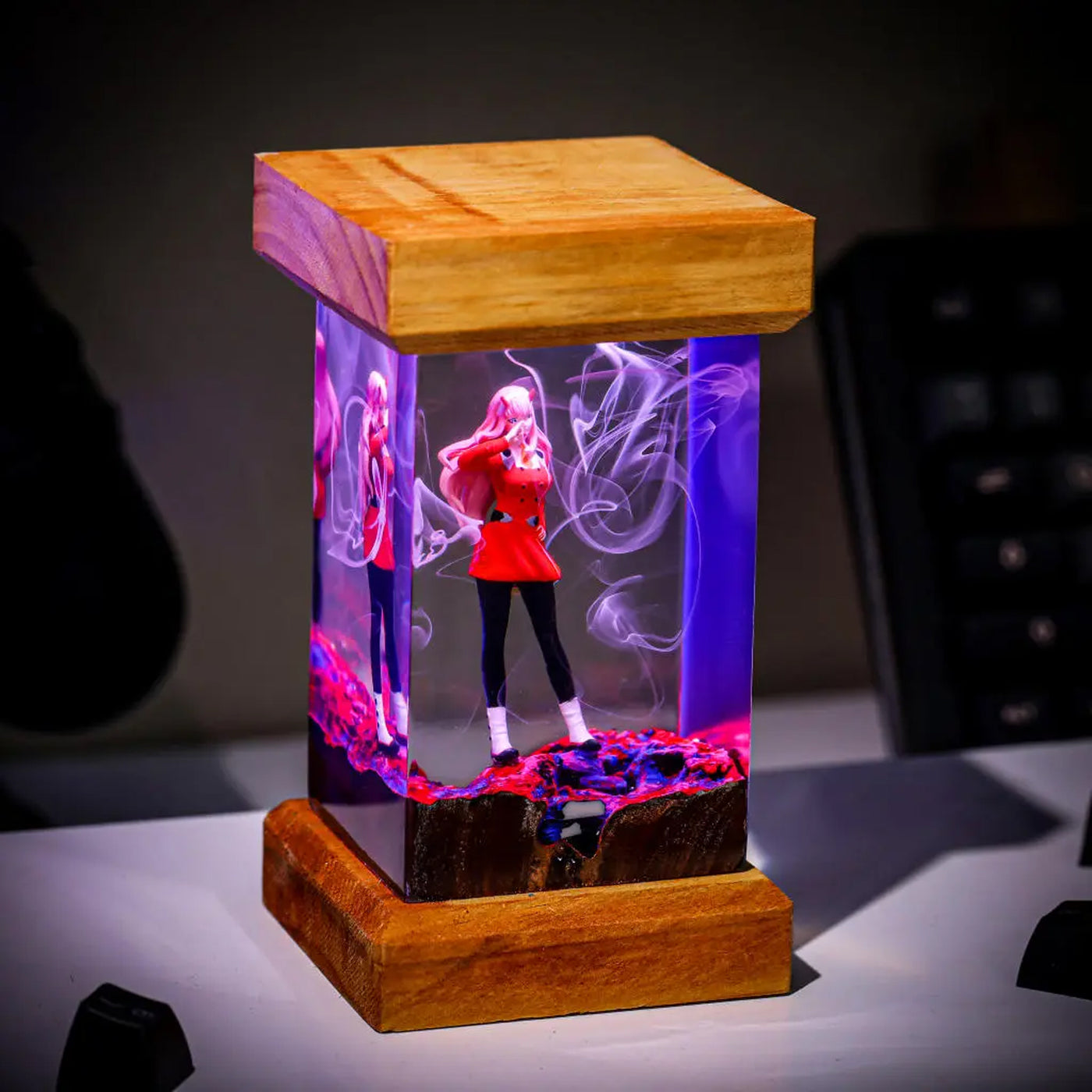 Darling In The Franxx Zero Two Epoxy Resin Lamp, Night Light