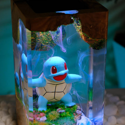 Pokemon Squirtle Epoxy Resin Lamp, Night Light