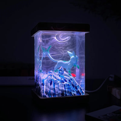 Pokemon Glaceon Epoxy Resin Lamp, Night Light