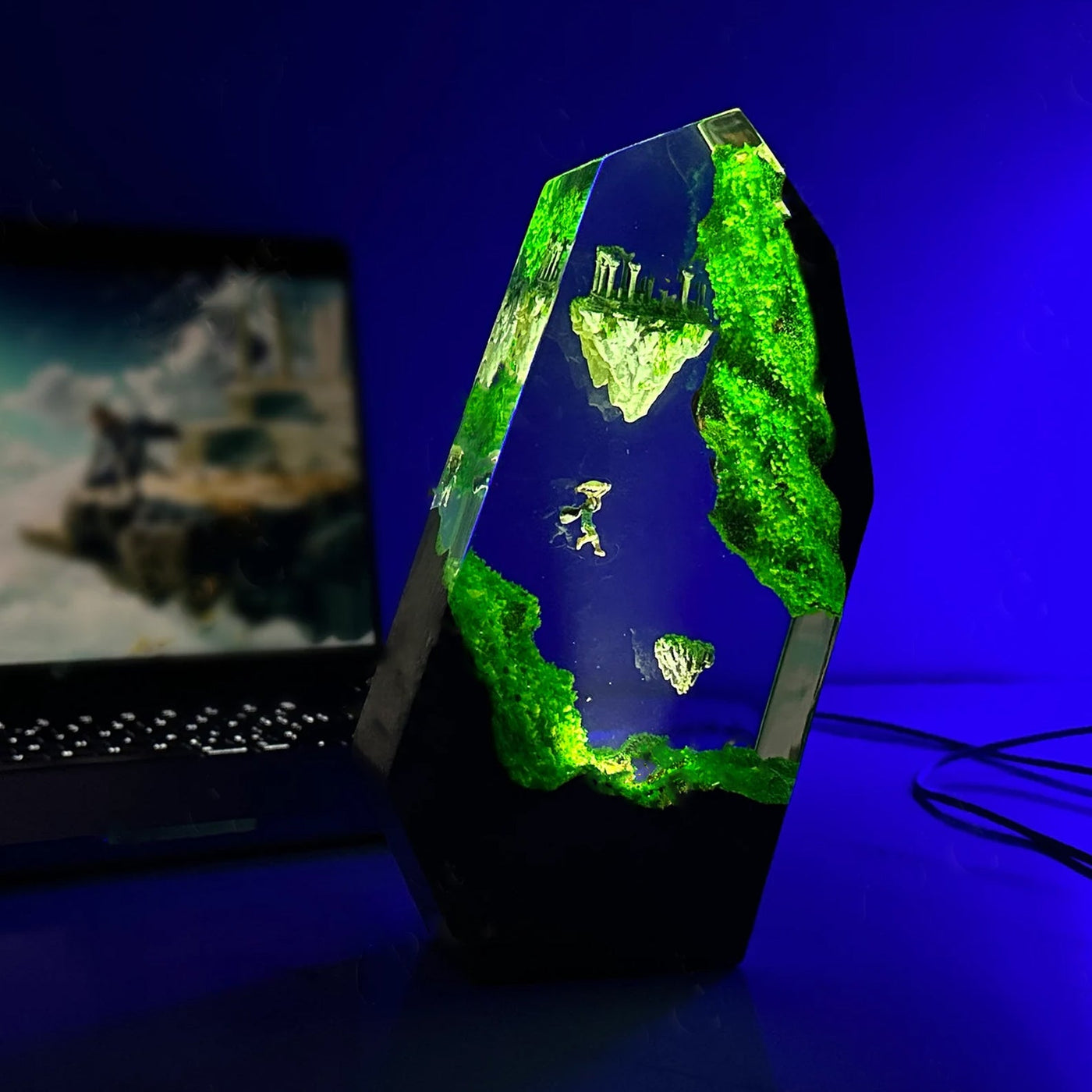 TLOZ TOTKD Zelda Link and Sky Islands Epoxy Resin Lamp, Night Light