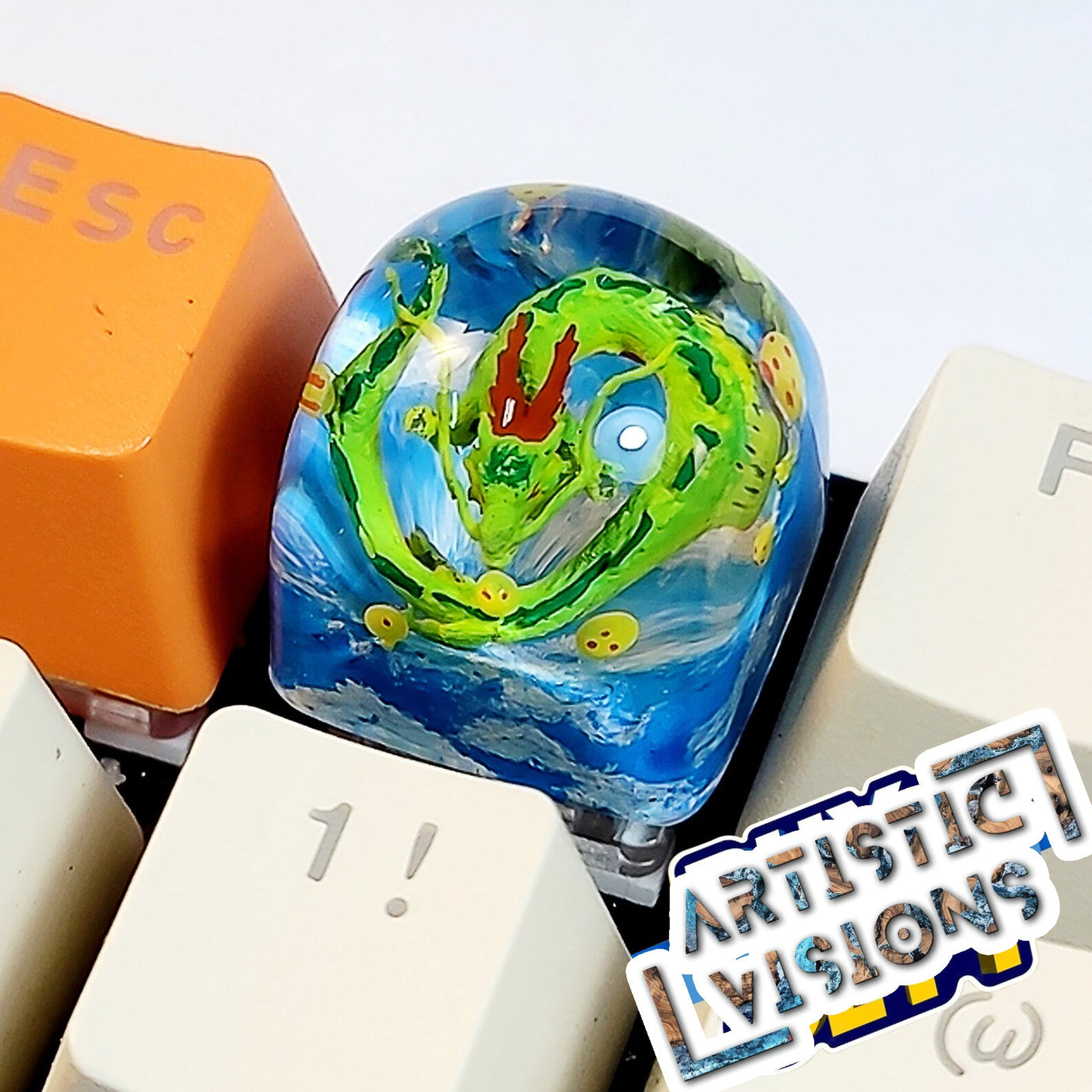 Dragon Ball Shenron Shenlong Artisan Keycaps Epoxy Resin