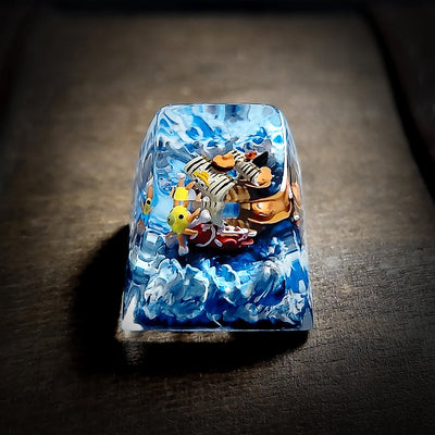 One Piece Luffy Gear Sunny Pirates Going Merry Keyboard Knob Artisan Keycaps Epoxy Resin